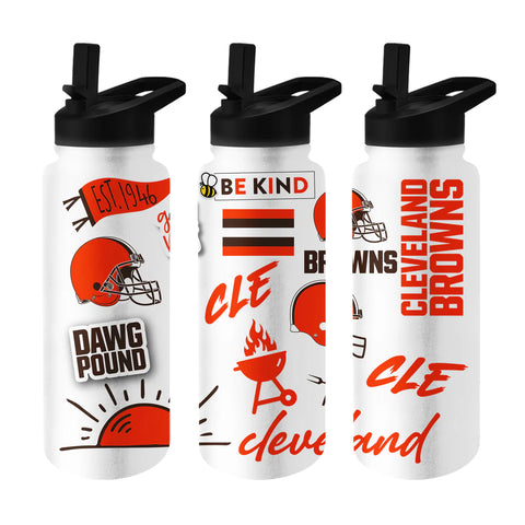 Cleveland Browns 34oz Quencher Bottle