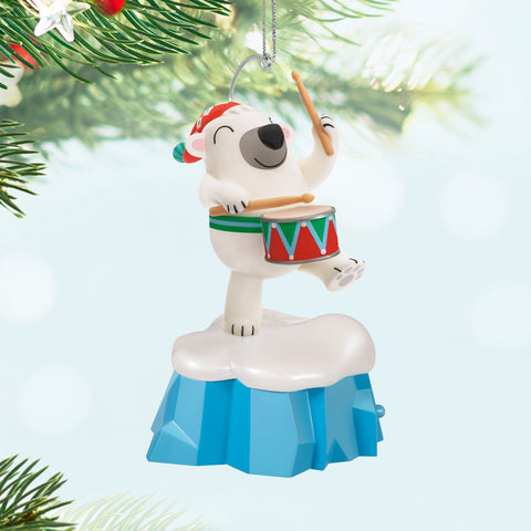 Hallmark Little Drummer Bear Musical Ornament