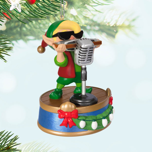 Hallmark North Pole Tree Trimmers Band Collection Hank On Harmonica Musical Ornament With Light