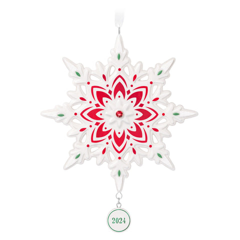 Hallmark Snowflake 2024 Porcelain Ornament