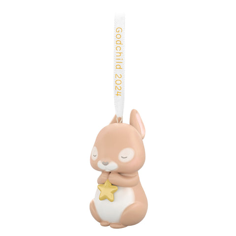 Hallmark Godchild Bunny 2024 Porcelain Ornament