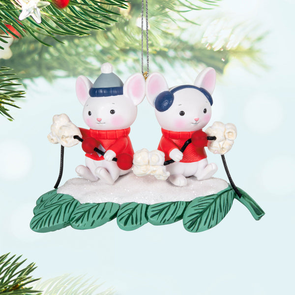 Hallmark Merry Mice With Popcorn Garland Ornament