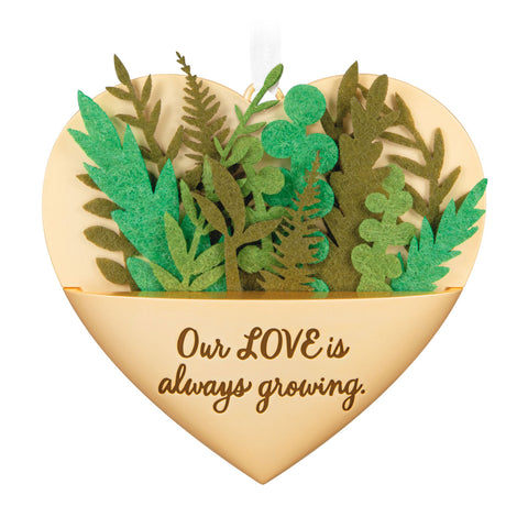 Hallmark Growing In Love Metal & Fabric Ornament